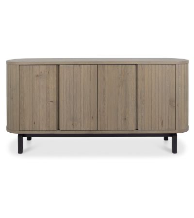 Vega Grey Oiled Oak & Peppercorn Wide Sideboard