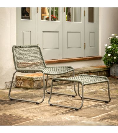 Sassaro Lounge Chair with Footstool Green by Gallery Living | Style Our Home