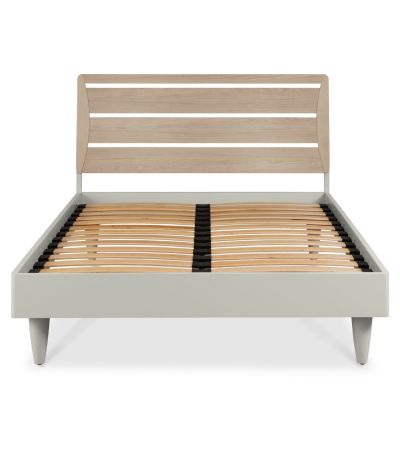 Larsen Scandi Oak & Soft Grey Slatted Bedstead Double 135cmby Bentley Designs | Style Our Home
