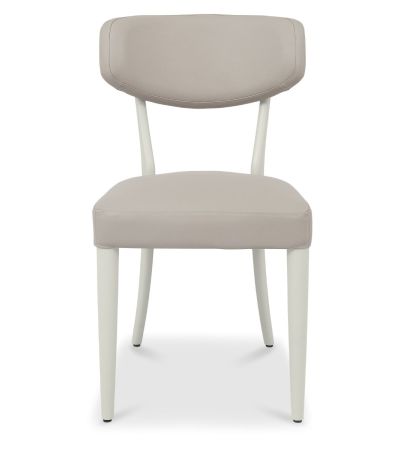 Larsen Soft Grey Upholstered Chair - Grey Bonded Leather (Pair) by Bentley Designs | Style Our Home