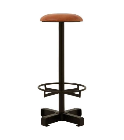 Bufvora Light Brown Leather Bar Stool by Prestige Designs | Style Our Home