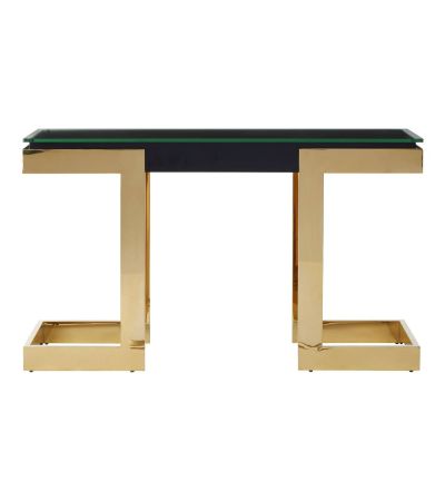 Devara Gold and Black Console Table by Prestige Designs | Style Our Home