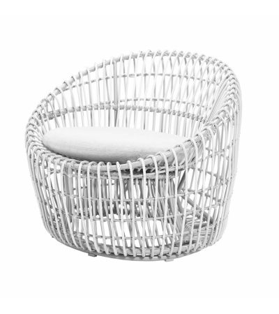 Nest Round White Chair - Outdoor by Cane-line | Style Our Home