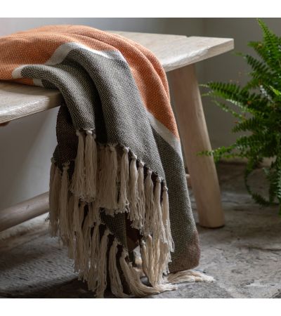 Crosshatchano Woven Throw Taupe