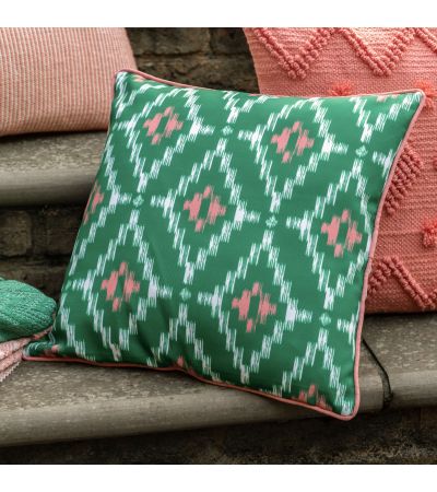 Arohana Geo Printed Cushion Green (Pair)