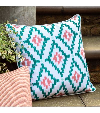 Arohana Geo Printed Cushion Apricot (Pair)