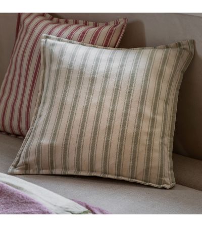 Alstano Woven Stripe Cushion Sage (Pair)