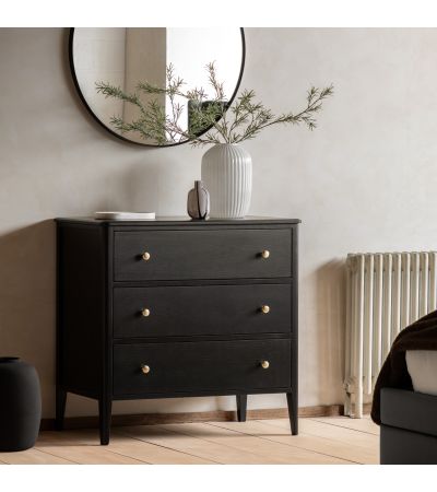 Actaro 3 Drawer Chest Black