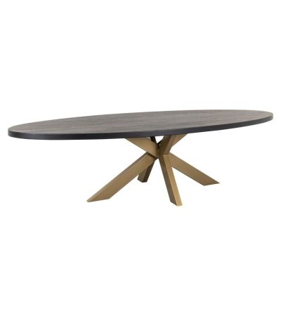 Watson Black 235cm Dining Table Incl. Spider Leg Gold by Richmond Interiors | Style Our Home