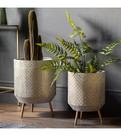 Amelano Metal Planter Set of 2