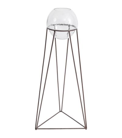 Bella Floor Standing Fishbowl Planter with Aged Copper Base by Ora Designs | Style Our Home