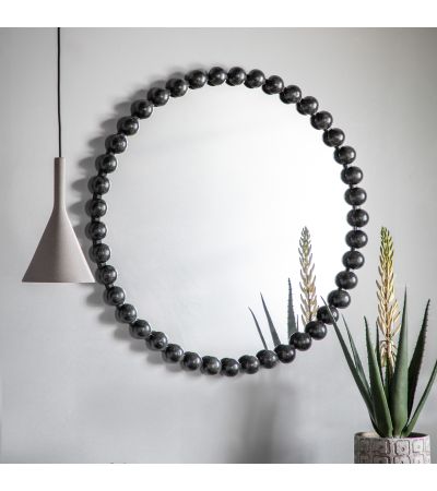 Cerano Round Mirror Black