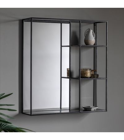 Basano Mirror Shelf Black