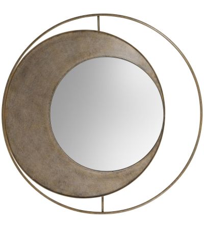 Concentric Circles Iron Mirror Aged Gold 100cm diamater by Libra Designs | Style Our Home
