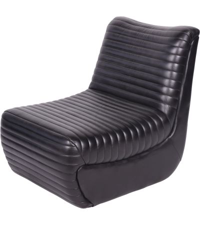 Trinity Charcoal Leather Occasional Chair by Libra | Style Our Home