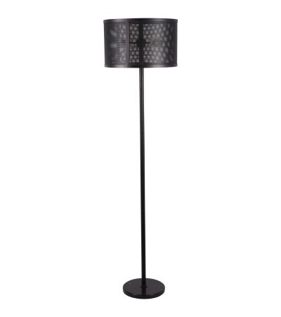 Storm Mesh Black Floor  Lamp with Shade by Libra Designs | Style Our Home
