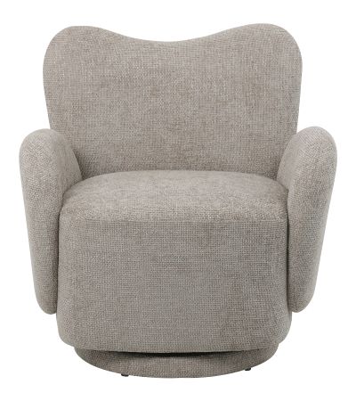Bingham Upholstered Swivel Chair Mink by Libra Designs | Style Our Home