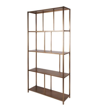 Book Tall Shelving Unit Brushed Champagne by Ora Designs | Style Our Home