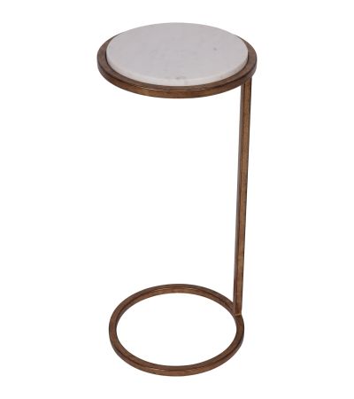 Iowa Accent Table White Banswara Marble by Ora Designs | Style Our Home
