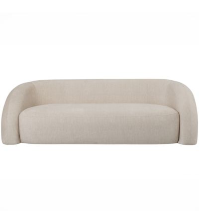 Casa Upholstered Curved Two Seater Sofa Cream by Ora Designs | Style Our Home