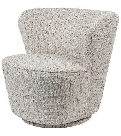 Roehampton Textured Slub Swivel Chair Natural by Ora Designs | Style Our Home