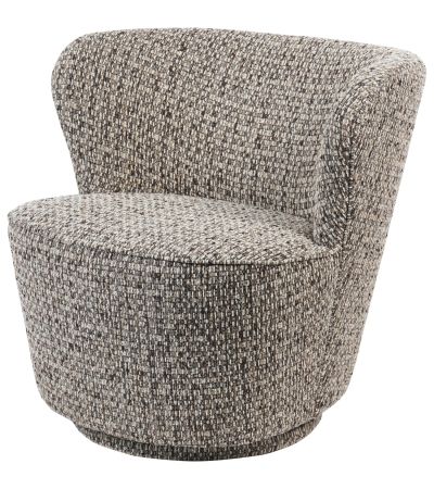 Roehampton Textured Slub Swivel Chair Mocha by Ora Designs | Style Our Home