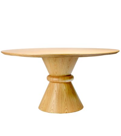 Caldera Round Wooden Dining Table on Pedestal Base 150cm Diameter By Ora | Style Our Home