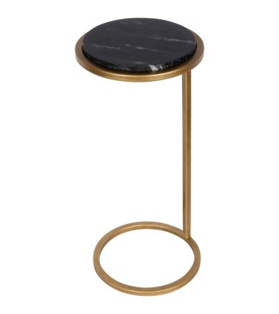 Iota Accent Table Black Marble Aged Gold Frame by Ora Designs | Style Our Home