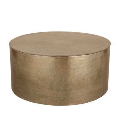Zandon Metal Drum Coffee Table With Storage 90cm by Ora Designs | Style Our Home