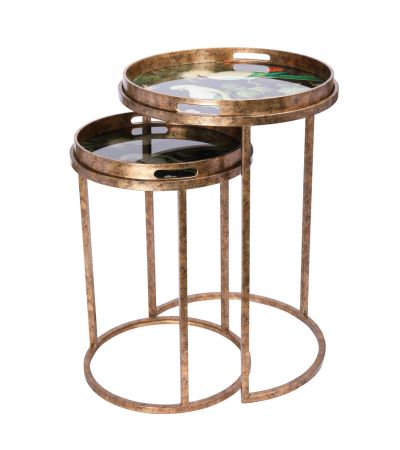 Tropica Birds Set Of 2 Side Tray Tables by Ora Designs | Style Our Home