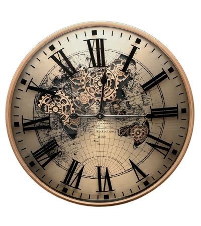 Atlan Moving Cogs Wall Clock