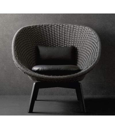 Peacock Dark Grey Lounge Chair by Cane-line | Style Our Home