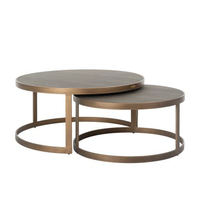 Bloomingville Shagreen Set of 2 Round Coffee Tables - Style Our Home