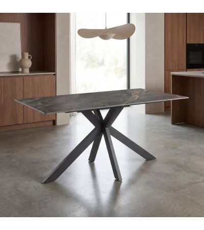 Highgrwick 1.6m Grey Marble Effect Ceramic Dining Table by Shankar | Style Our Home