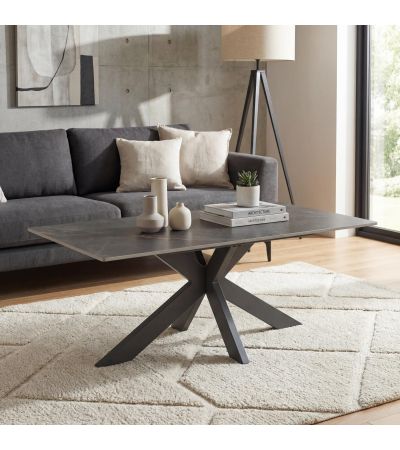Helmsbrook Grey Marble Effect Ceramic Coffee Table by Shankar | Style Our Home