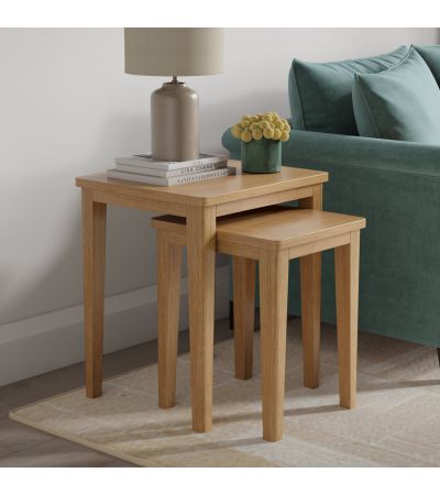Ekero Oak Nest Of 2 Tables by Hertiance Furniture | Style Our Home