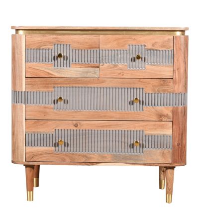 Ashgrove Acacia Wood 4 Drawers Chest