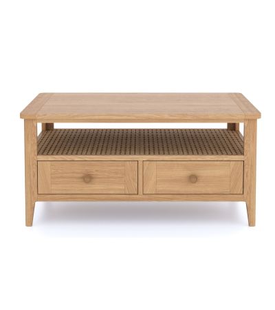 Halmstad Natural Oak 2 drawer Coffee Table by Hertiance Furniture | Style Our Home