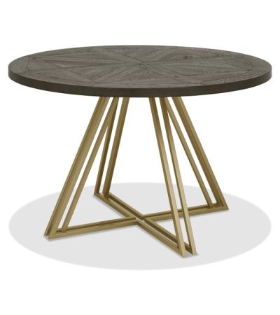 Athena Fumed Oak 4 Seater Circular Dining Table by Bentley Designs | Style Our Home
