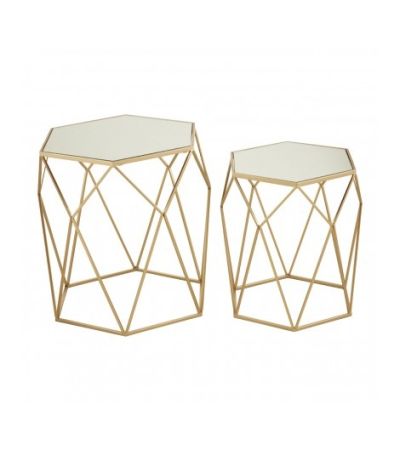 Midas Set of 2 Hexagonal Side Tables