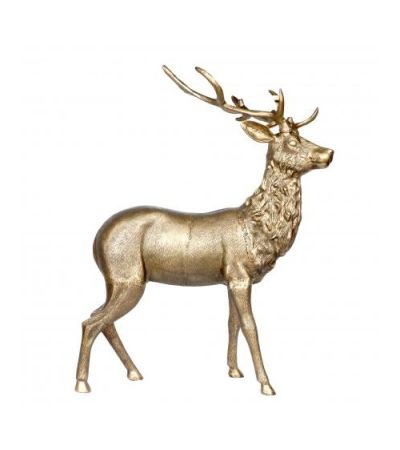 Antique Gold Deer Sculpture H95cm