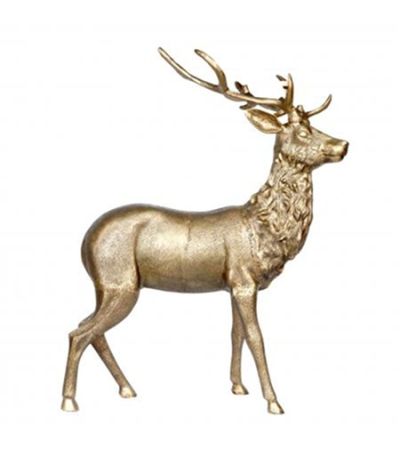 Antique Gold Deer Sculpture H145cm