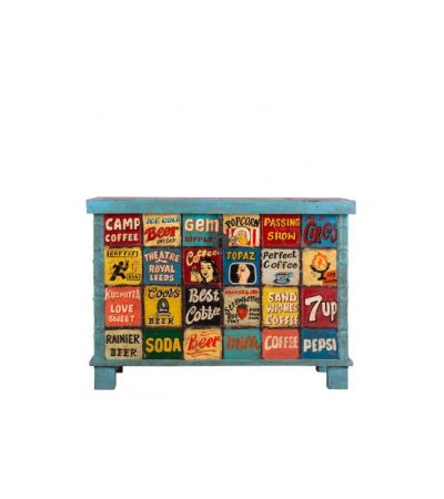 Carnival Hand Painted Vintage Sideboard
