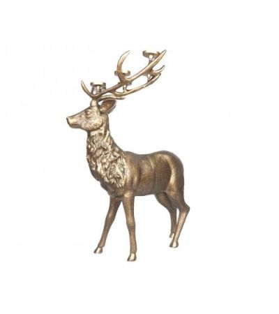 XL Deer Candlelight Holder in Antique Brass Finish by Quirky Barn | Style Our Home