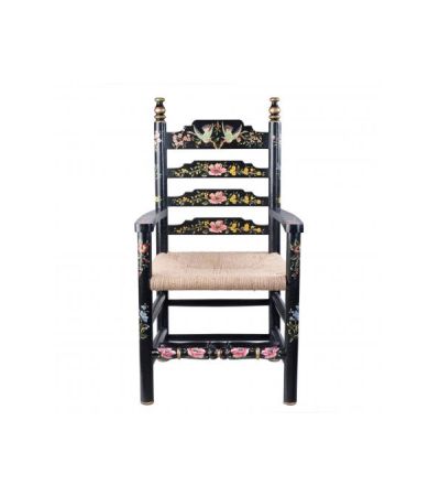 Black Lyre Bird Design Wooden Arm Chair by Quirky Barn | Style Our Home