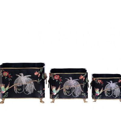 Black Lyre Bird Design Nest of 3 Boxes by Quirky Barn | Style Our Home