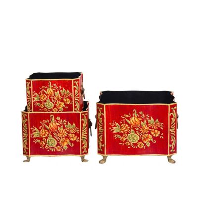 Red Floral Design Nest of 3 Boxes by Quirky Barn | Style Our Home