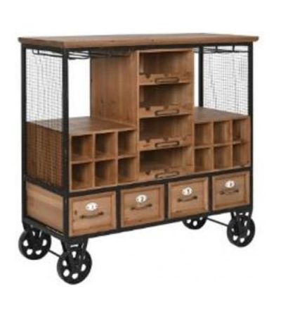 Industrial Wine Trolley Cart