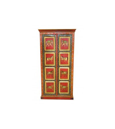 Carnival Hand Painted Vintage Tall Cabinet