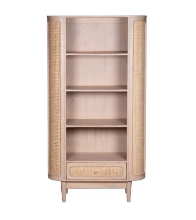 Clovelly Cane & Mango Wood Bookcase